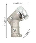 Beefy Gearbox Drive Head Assembly for Grass Trimmer and Brush Cutter with Aluminum and Steel Construction, shown in measurements