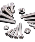 304 Stainless Steel Socket Head Cap Screws Kit With Allen Hex Drive Machine Bolts Nuts And Gaskets Full Assortment Sizes One Point Six To Five