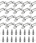 Heavy Duty Knockout Performer Invisibly Sliding Furniture Connectors For Home Makeover Cabinets And Closets No Sweat Install including silver clips and screws.