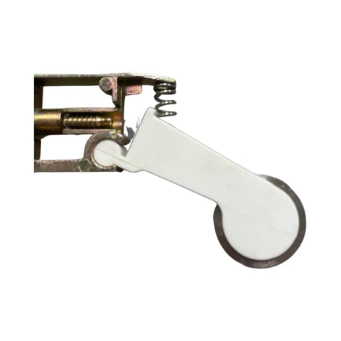 Corner Bracket Assembly With Stainless Steel Wheel Roller For Sliding Patio Screen Doors Beefy Heavy Duty Iron Alloy Wheel Nylon Option Quick Install Smooth Glide Repair Kit For Patio Glass Doors, white wheel close-up