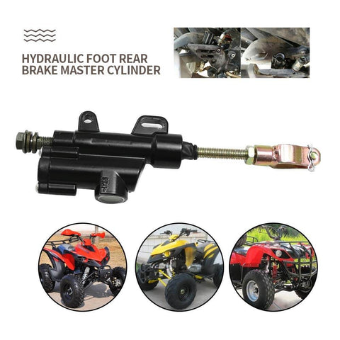 Hydraulic Rear Brake Master Cylinder Ride Ready Direct Fit Replacement For 50cc To 125cc ATVs And Dirt Bikes With 10mm Banjo Bolt