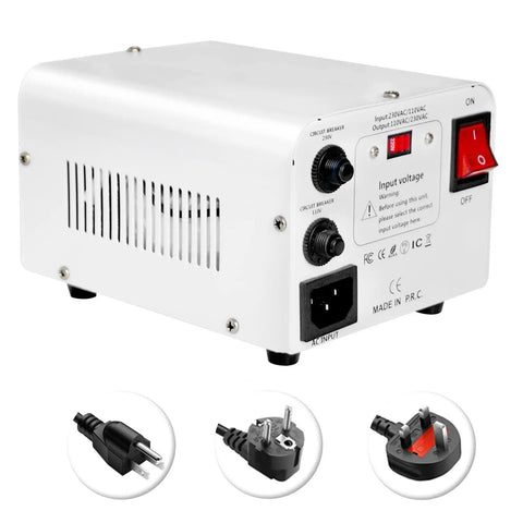 Beefy 800W Step Up Down Voltage Converter Transformer 110V To 220V 220V To 110V with US UK EU power cords, 3 AC outlets
