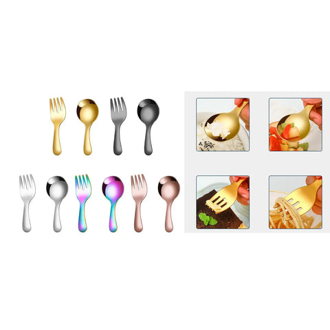 Colorful stainless steel 2 Piece Portable Fork And Spoon Set For Camping Picnics And Outdoor Dining Durable Lightweight Cutlery For Hiking