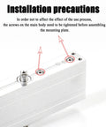 Installation guide for Heavy Duty Commercial Door Closer With Invisible Mount showing screw points on metal body.