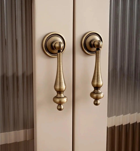 Antique Brass Cabinet Knob Set For Wardrobe Doors And Shoe Cabinets Solid Alloy Drawer Pulls In Bronze Copper Finish Heavy Duty Hardware