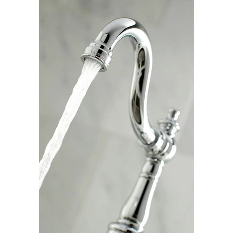 Old School Vintage Style Single Handle Lavatory Faucet With Push Pop Up Drain Plate Polished Chrome Solid Brass Construction