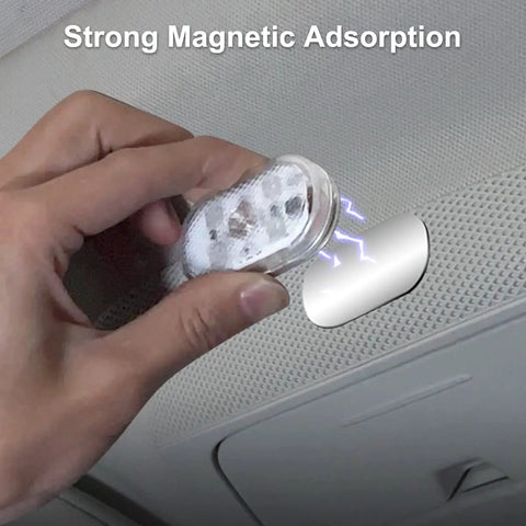 Wireless Car Interior LED Lights Kit With 7 Color RGB Mood Lighting, strong magnetic adsorption, USB rechargeable night light.