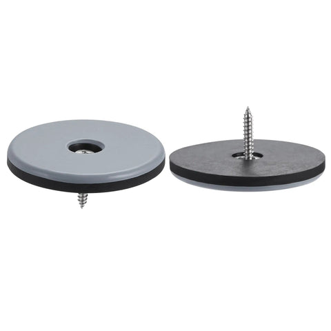 Hella Smooth Furniture Feet Sliders With Durable Screw In Chair Leg Protectors, 50mm PTFE glide pads with metal screws.