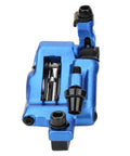 Mountain Bike Aluminum Alloy Disc Brake Kit Featuring Killer Grip And Slick Cable Actuation For Front Rear Wheel Setup, blue caliper.