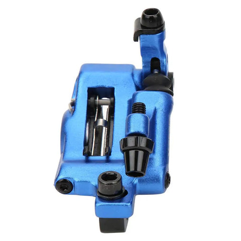 Mountain Bike Aluminum Alloy Disc Brake Kit Featuring Killer Grip And Slick Cable Actuation For Front Rear Wheel Setup, blue caliper.