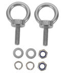 Stainless Steel Eye Bolt M6x20 Closed Ring Anchor For Lifting With Anti Loosening Hardware Beefy Heavy Duty Hook Bolt For Rigging Securing Equipment And Industrial DIY Projects, with washers and lock nuts