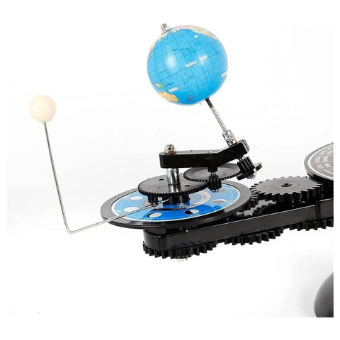 Three Ball Totally Hands On Sun Earth Moon Orbital Model Kit For Home And School Realistic 3D Solar System That Shows Day Night Seasons Eclipses Moon Phases With Mechanical Linkage, gear base
