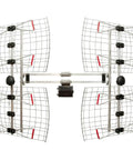 8 Element Bowtie UHF Outdoor HDTV Antenna with Multi Directional Reception, 70 Mile Range, 4K 8K UHD NEXTGEN TV Ready