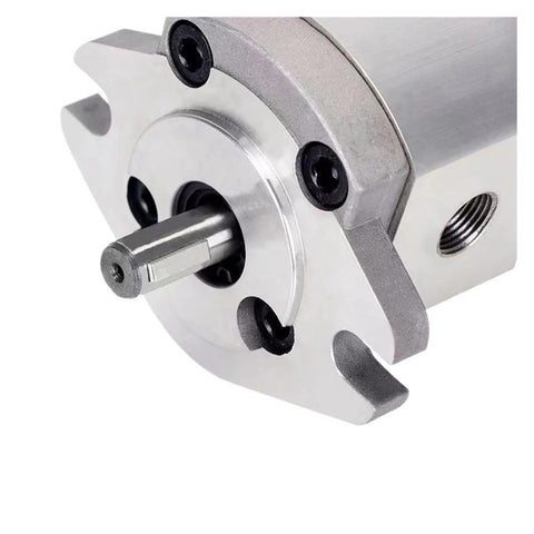 Close-up of Compact Hydraulic Booster Pump for Fluid Power Systems with built to last construction and precise boost capability.