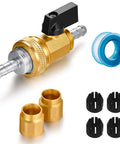 Garden Telescopic Hose End Adaptor With Shut Off Valve And Brass Repair Connector, Retractable Hose Fittings Kit components