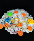 225 Piece Plastic Gear Set Kit For DIY Projects Built For Hobbyists And Makers Including Single Gear Double Reduction Gear Spindle Gear Worm Gear Belt Pulleys And Rubber Bands For DC Motors RC Cars Robots Helicopters And Gear Replacement