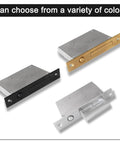 Different colors of Pocket Door Edge Pull Sliding Door Handle With Embedded Hidden Pocket Design, showing black, brass, and silver options.