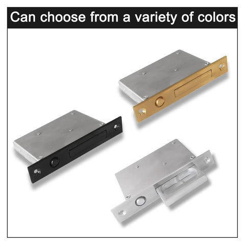 Pocket Door Edge Pulls Set Hidden Side Pocket Sliding Door Handles With Pop Up Mechanism Larger Ring For Easy Grip Silver Finish Durable Hardware 2 Pack in silver, black, gold, and white