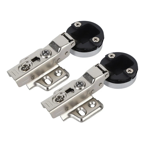 Glass Cabinet Door Hinges With Hydraulic Damping, 2 Sets Stainless Steel 201, 35mm Soft-Close hinge for glass cupboard