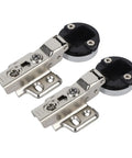 Stainless Steel Glass Cabinet Door Hinge With Hydraulic Damping Buffer No Slam Soft Close For Bookcase Doors 2 Pack Middle Bend Half Overlay