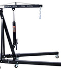 Heavy Duty Folding Engine Hoist And Cherry Picker Shop Crane Lift With Two Ton Capacity Solid Steel Frame, black, mobile design.