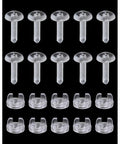 Clear Plastic Wing Nut Kit With Screws 10 Sets M5x25mm for Quick Microcontroller Board Assembly and Motion Sensor Installations