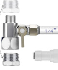 Chrome 3-In-1 Universal Water Feed Adapter Kit For RO Systems with G1/2 Female and 3/8 Inch Compression details