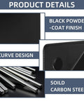 Close-up of 3-Way Right Angle Pergola Corner Bracket Kit details, showing black powder-coat finish, solid carbon steel.