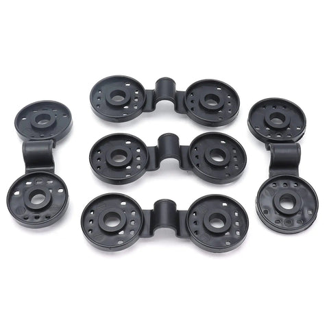 Shading Net Clips 20 Pcs Tough As Nails Durable Greenhouse Clamps, black PE material, double buckle design laid out in a row