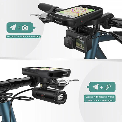 Out Front Ride Ready Bike Mount For Garmin Edge GPS Computers And XOSS G G Plus And iGPSPORT Fits 25.4mm To 31.8mm Handlebars With Headlight Holder