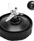 Six Fin Male Blade For High Power Blender Replacement Fits 18 Oz 24 Oz 32 Oz Cups Works With Auto IQ 900W 1000W Models And Nutri Ninja Style Blenders Premium Stainless Steel Upgrade Part, top view.