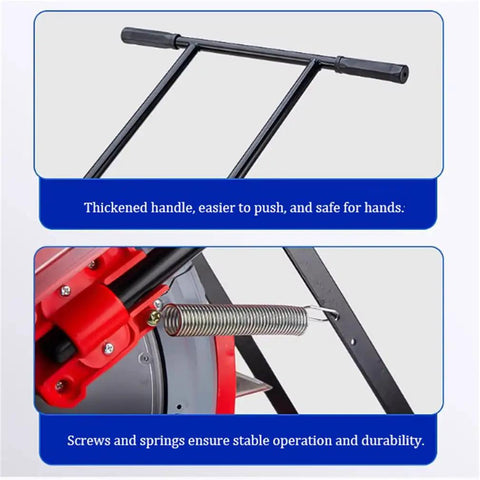 Thickened handle and durable springs on Hand Push Garden Seeder And Fertilizer Applicator For Easy Planting Manual Corn Planter