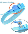 16 Pack ESD Anti Static Wrist Straps With Grounding Wire Extendable 1.8 Meter Coiled Cord Up To 71 Inches Alligator Clip