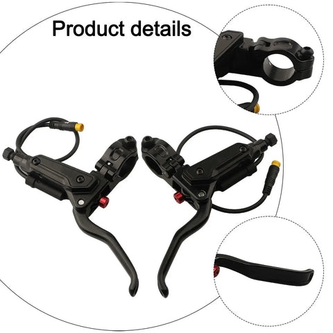 Product details of Top Notch E Bike Hydraulic Brake Lever With 22mm Aluminum Alloy Build Offering A Smooth 3 Pin Switch Setup For Serious Riders Seeking Super Durable And Leak Proof Performance On Every Wild Ride, black pair