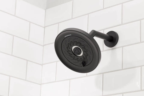 Neo 7 Shower Arm And Flange In Matte Black With Solid Brass Construction Includes Arm And Flange Durable Metal Build