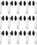 Dead Silent Double Wheel Curtain Track Rollers 30 Pack with smooth gliding pulleys, featuring white and black double wheels.