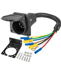 7 Pin Trailer Wiring Harness Socket Extension Power Cable For Safe Power Transmission In Campers, RVs, Trucks, And Cars, Easy Plug Connector