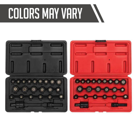 Magnetic Impact Socket Set For One Quarter Inch Drive And Metric 23 Piece Chrome Moly Steel With Radius Corner Design And Chamfered Openings For High Torque Fasteners And A Solid Easy Grip