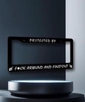 Funny License Plate Frame Personalize Your Ride Black Stainless Steel Car Decoration Fits All Standard US And Canada Plates