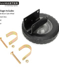 Heavy Duty 8 Inch Gate Wheel Caster Kit For One And Five Eighths To Two Inch Frames, rubber tire, steel plate, bolts