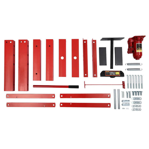 Components of Heavy Duty 6 Ton Hydraulic Shop Press A Frame Benchtop With Press Plates And Adjustable Working Table Height