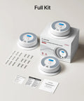 Top Shelf Smoke Detector And Carbon Monoxide Alarm Combo 3 Pack ETL Approved Home Safety Setup with manual and mounting kits.