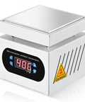 High Power Soldering Hot Plate Station 110V 350W With 100X100mm Aluminum Plate Heats From 30 To 400 Degrees Celsius Efficient Multi Tube Heating And Two Dimensional Cooling For PCB Rework And Lab Use, digital display, cooling vents.