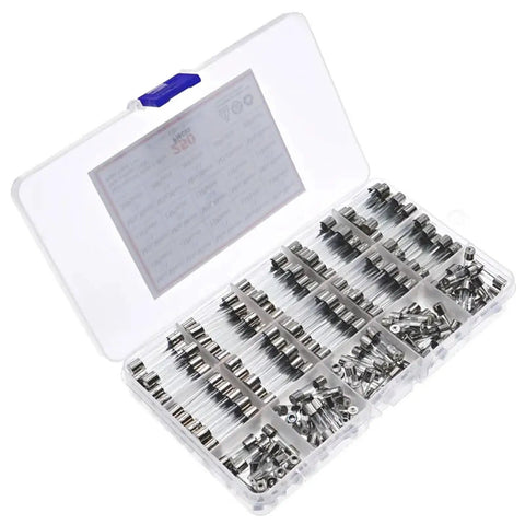 Automotive Fuse Assortment Kit With 250 Pieces Of 5x20mm Glass Tube Fuses From 1A To 20A Quick Replacement Kit With Fuse Puller