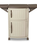 Outdoor Grilling Prep Station With Storage Portable Backyard Kitchen Counter Durable Resin Weather Resistant Top Cabinet