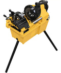 Heavy Duty Electric Pipe Threading Machine Half To Two Inch NPT Threader 220V Power with dual die heads on a sturdy stand.