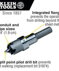 Heavy Duty 3 4 Inch Carbide Hole Cutter Rips Through Metal Sheets Like Hot Butter Cuts Crisp Holes In Stainless Steel Iron Copper Brass Up To 3 16 Thick Shop Grade Power Tool Bit with integrated flange for precision.