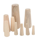 Boater Ready Wooden Conical Bungs Plugs Set Ten Pcs For Thru Hull Emergency Seals Soft Wood Drain Plugs