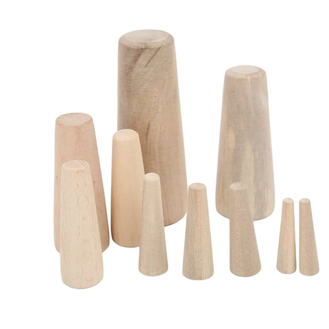 Boater Ready Wooden Conical Bungs Plugs Set Ten Pcs For Thru Hull Emergency Seals Soft Wood Drain Plugs