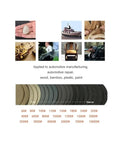 Grab These 30 Pc Four Inch Silicon Carbide Sanding Discs With Hook And Loop Backing For Super Fast Polishing Jobs Across All Grit Levels From Coarse To Mirror Finish Ready, showing various applications.